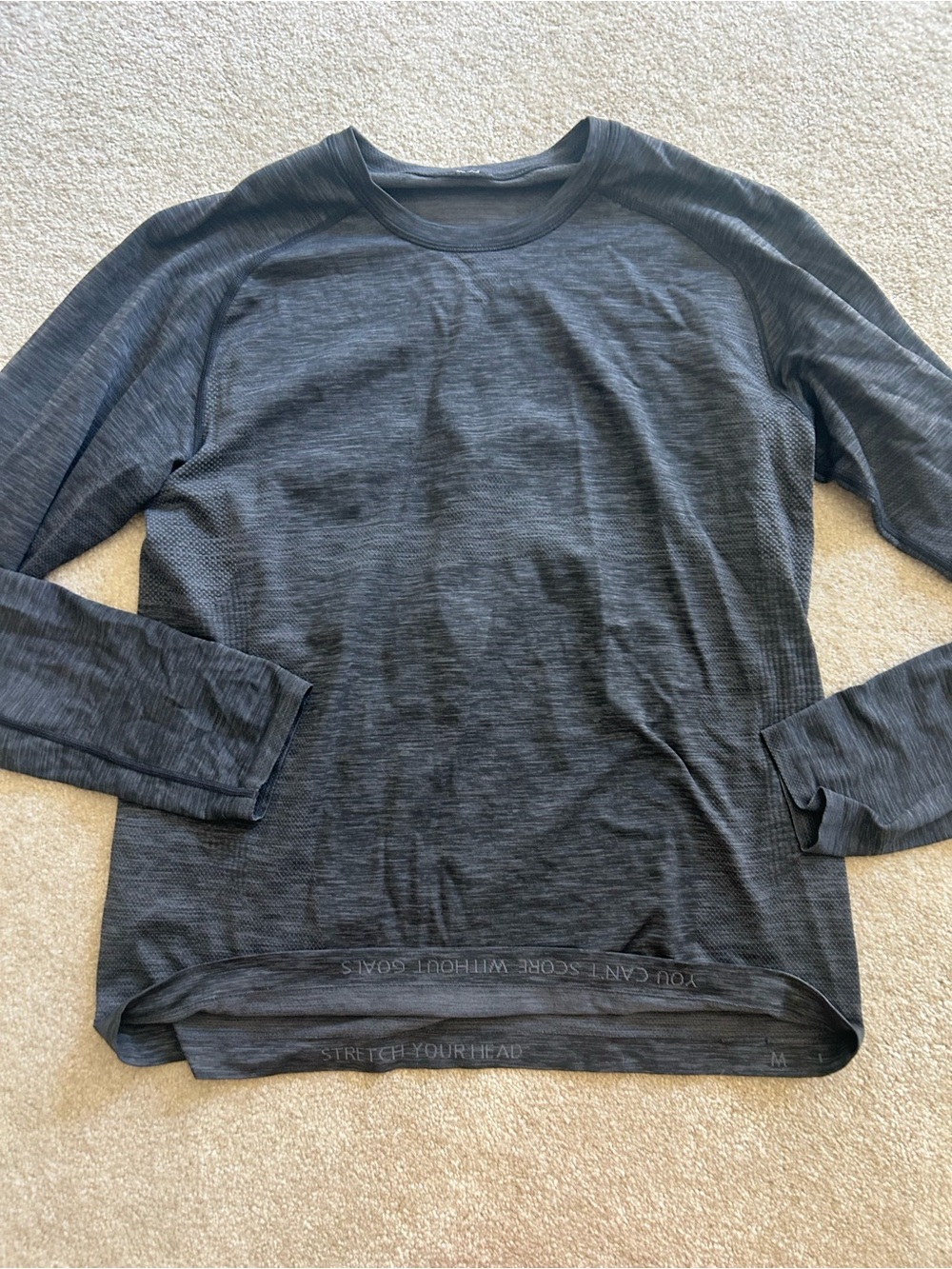 lululemon athletica Men’s Long-Sleeve Performance Tee - Dark Charcoal